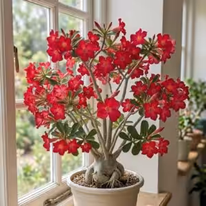 Adenium Single Petal Red Grafted UG1 Plant